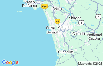 Map of Benaulim Beach