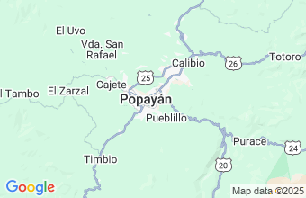 Map of Popayan