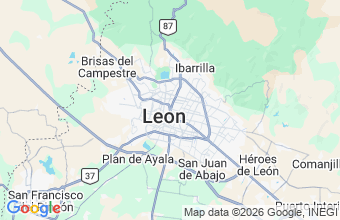 Map of Leon Guanajuato