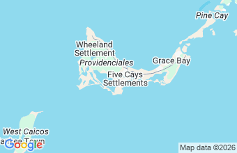 Map of Turks and Caicos Island