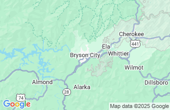 Map of Bryson City