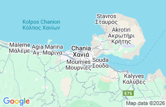 Map of Chania Crete