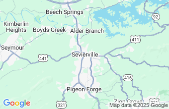 Map of Sevierville