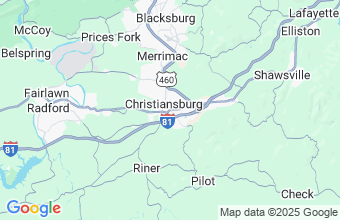 Map of Christiansburg