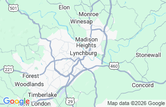 Map of Lynchburg