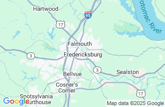 Map of Fredericksburg