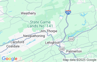 Map of Jim Thorpe