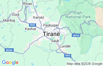 Map of Tirana