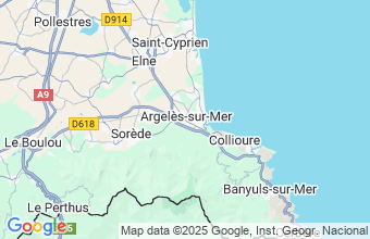 Map of Argeles-Sur-Mer