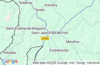Map of St Jean Pied De Port