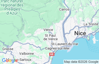 Map of Saint Paul De Vence