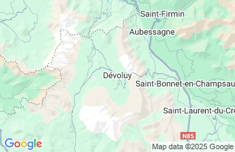 Map of St Etienne en Devoluy