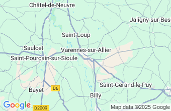 Map of Varennes Sur Allier