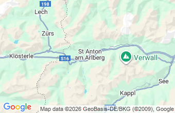 Map of St Anton am Arlberg