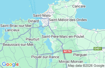 Map of St Jouan Des Guerets