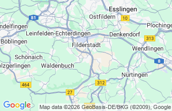 Map of Filderstadt