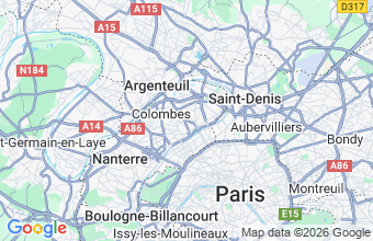 Map of Asnieres Sur Seine