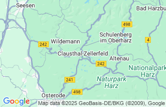 Map of Clausthal Zellerfeld