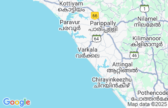 Map of Varkala